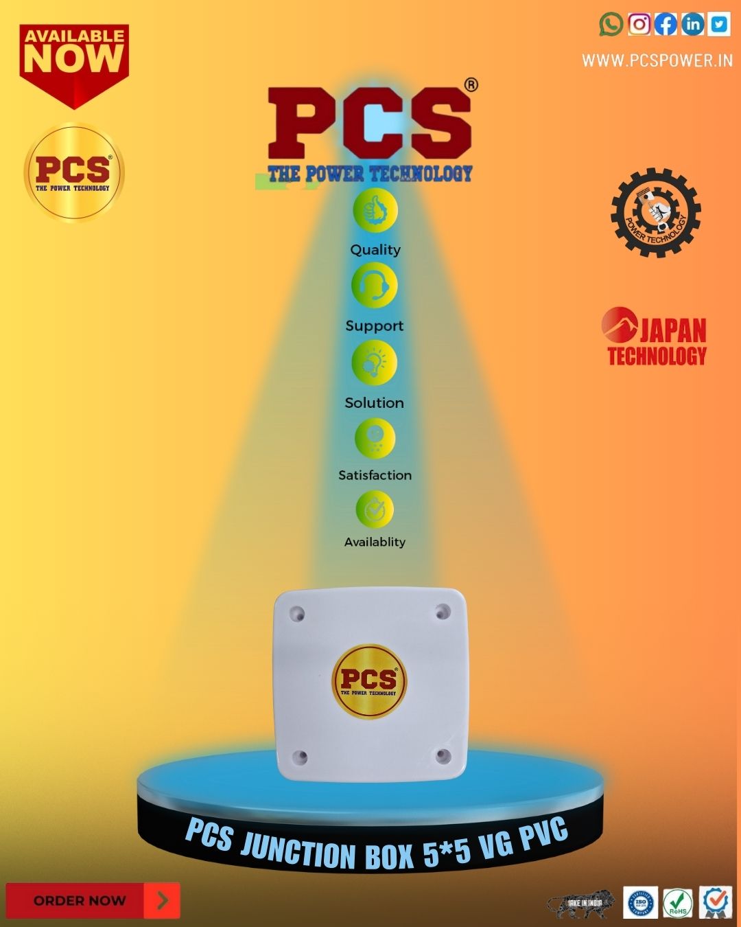 5x5 PVC Junction Box